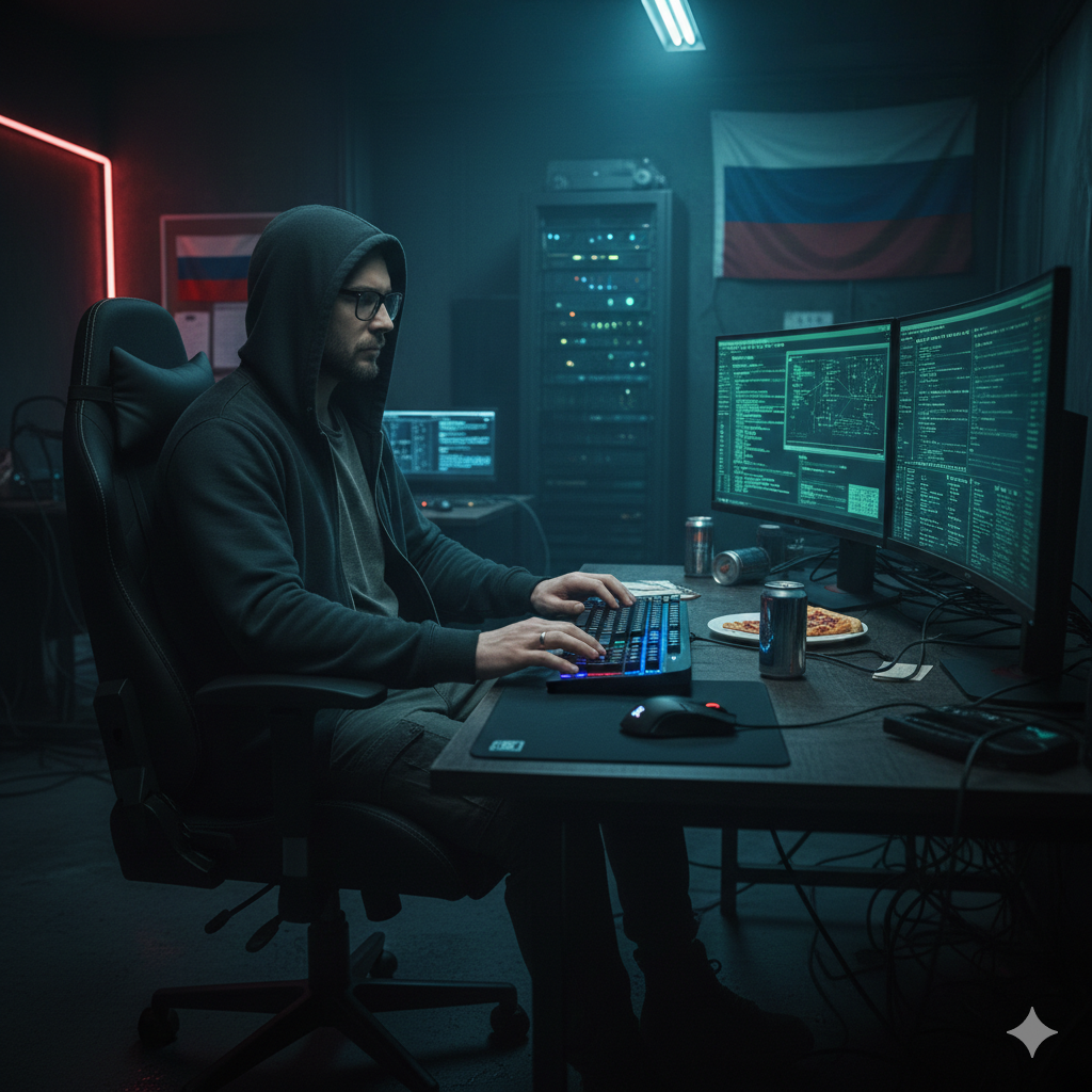 Cybersecurity professional at work